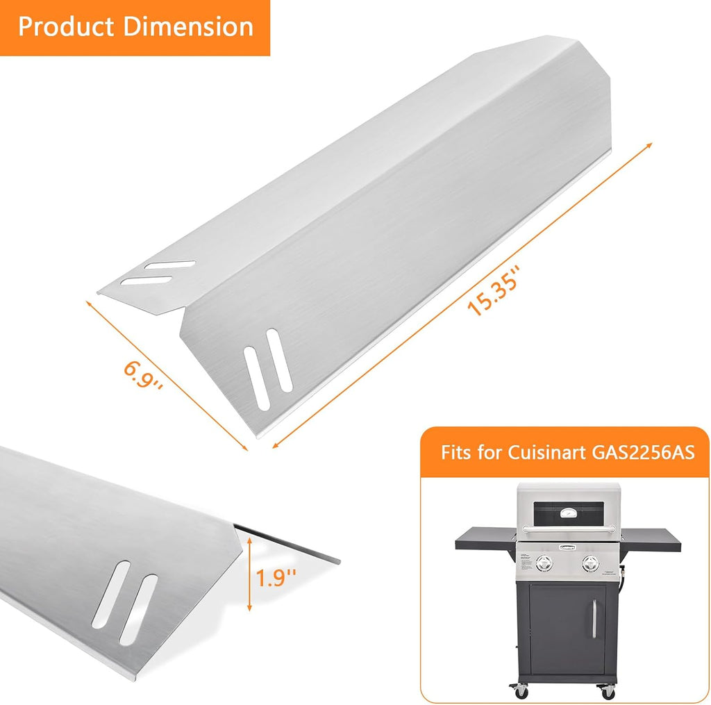 Stainless Steel Heat Plates for 2-Burner Gas Grill, 2-Pack D529654