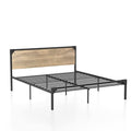 Dark Brown and Gray California King Platform Bed N20074
