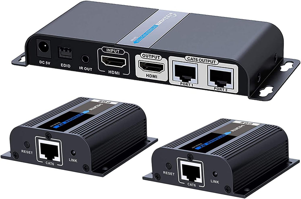 HDMI Extender 1080P 1x2 Splitter Over CAT6 Cable 40m with IR Remote Control I75734