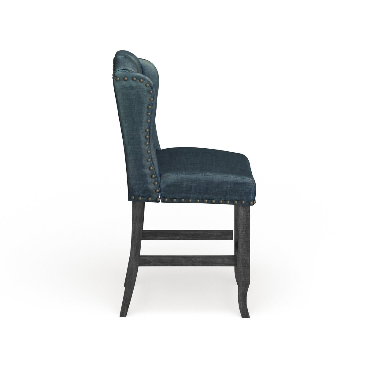Dark Blue Counter Height Stool Set of 2 R26864
