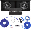 Dual 10" 2,400 Watt Loaded Subwoofer Enclosure with Amplifier R6497