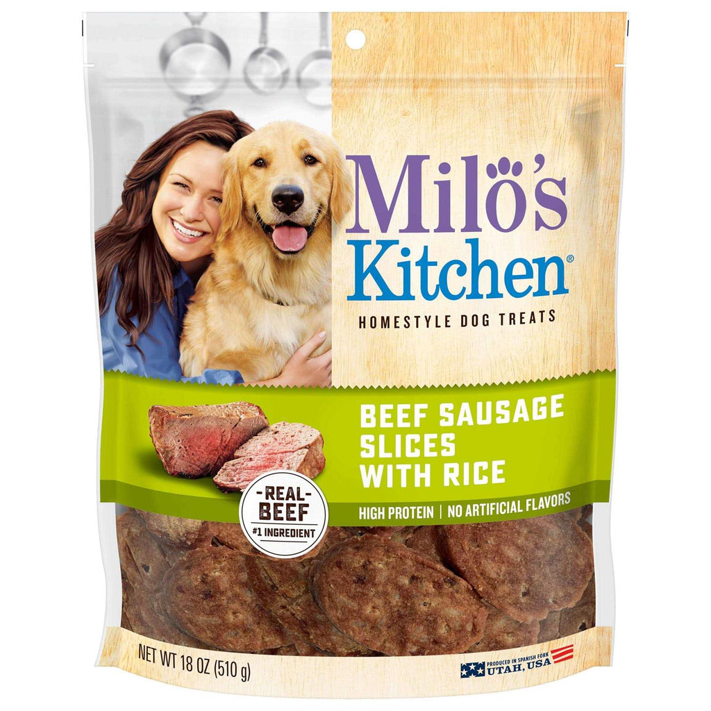 Beef Sausage Slices with Rice Dog Treats Y756198