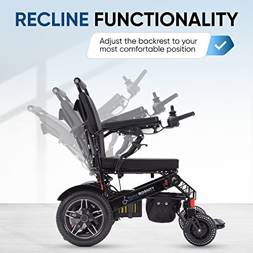 Lightweight Fold Electric Wheelchair (Blue, 17 Inches Seat Width) I1612