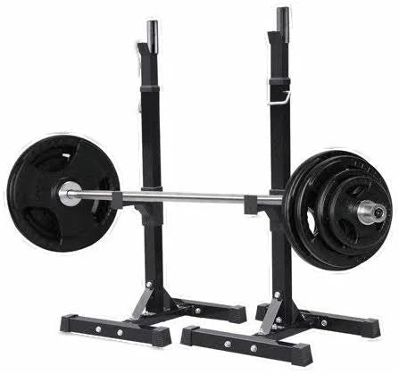 Black Adjustable Barbell Stands and Bench S892