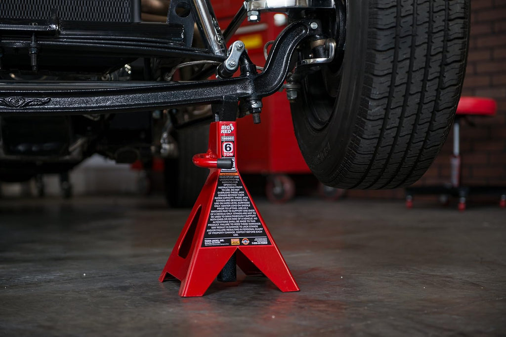 Steel Jack Stands 6 Ton Capacity Red 1 Pair Q7872