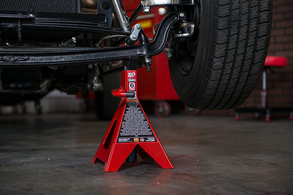 Steel Jack Stands 6 Ton Capacity Red 1 Pair Q7872