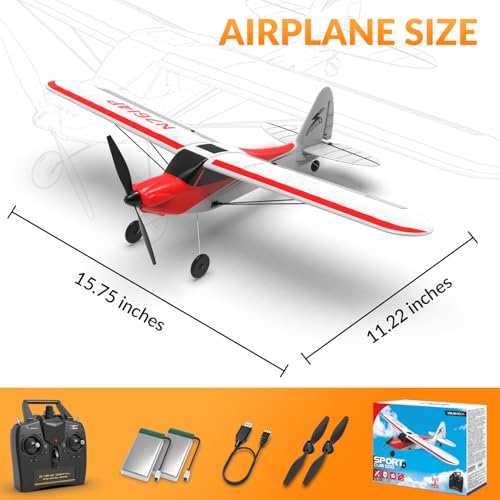 Red 500mm 4CH Remote Control Airplane with Prop Saver U385856