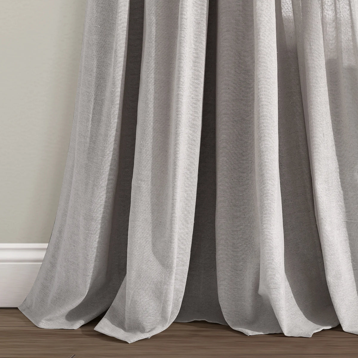 Gray Linen Window Curtain V720