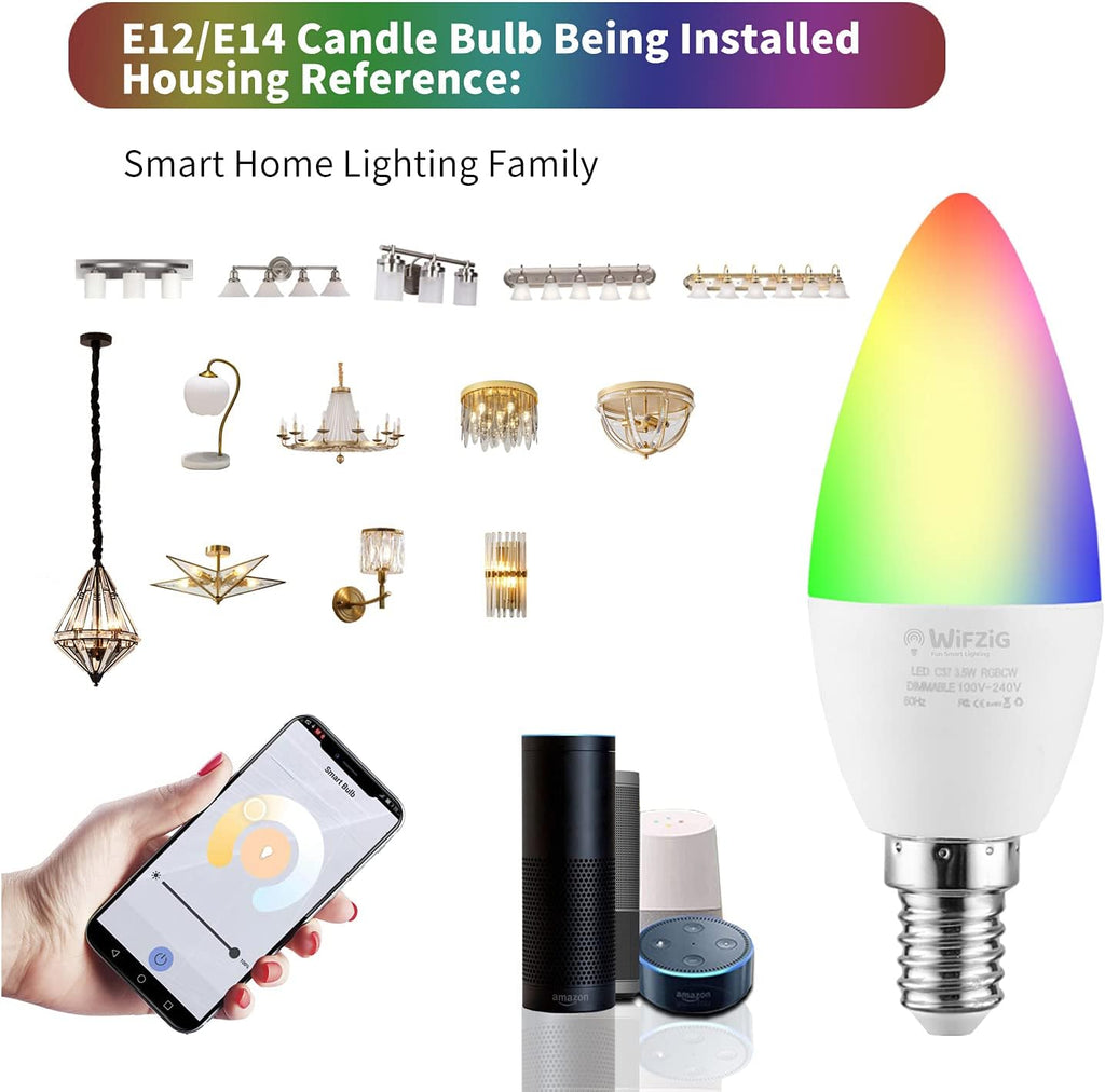 E12 LED Candelabra Bulb 4W 370 Lumens 4Pack X69522