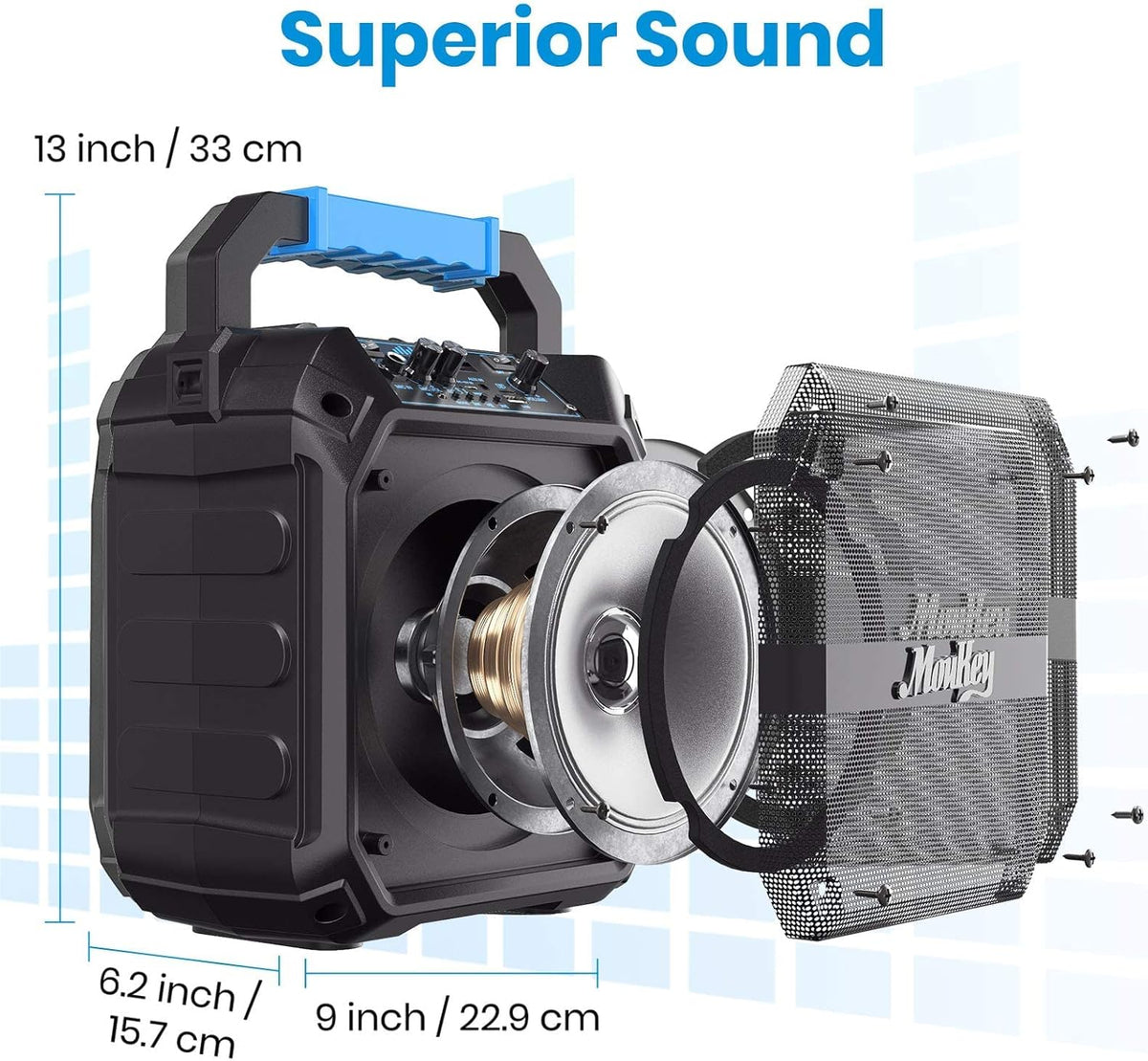 Portable Karaoke Machine with Bluetooth PA Speaker and Microphone C23720