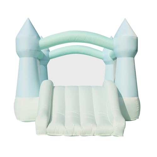 Pastel Bouncy Castle with Slide, 12 ft L x 9 ft W x 7 ft H, UL Blower Included K31504