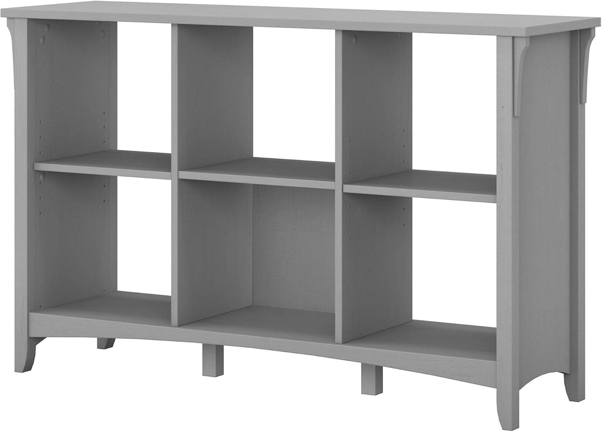 Gray Storage Cabinet with Doors and 6 Cube Organizer T183832