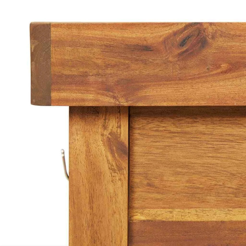 Garden Work Bench with Zinc Top Solid Acacia Wood T3642