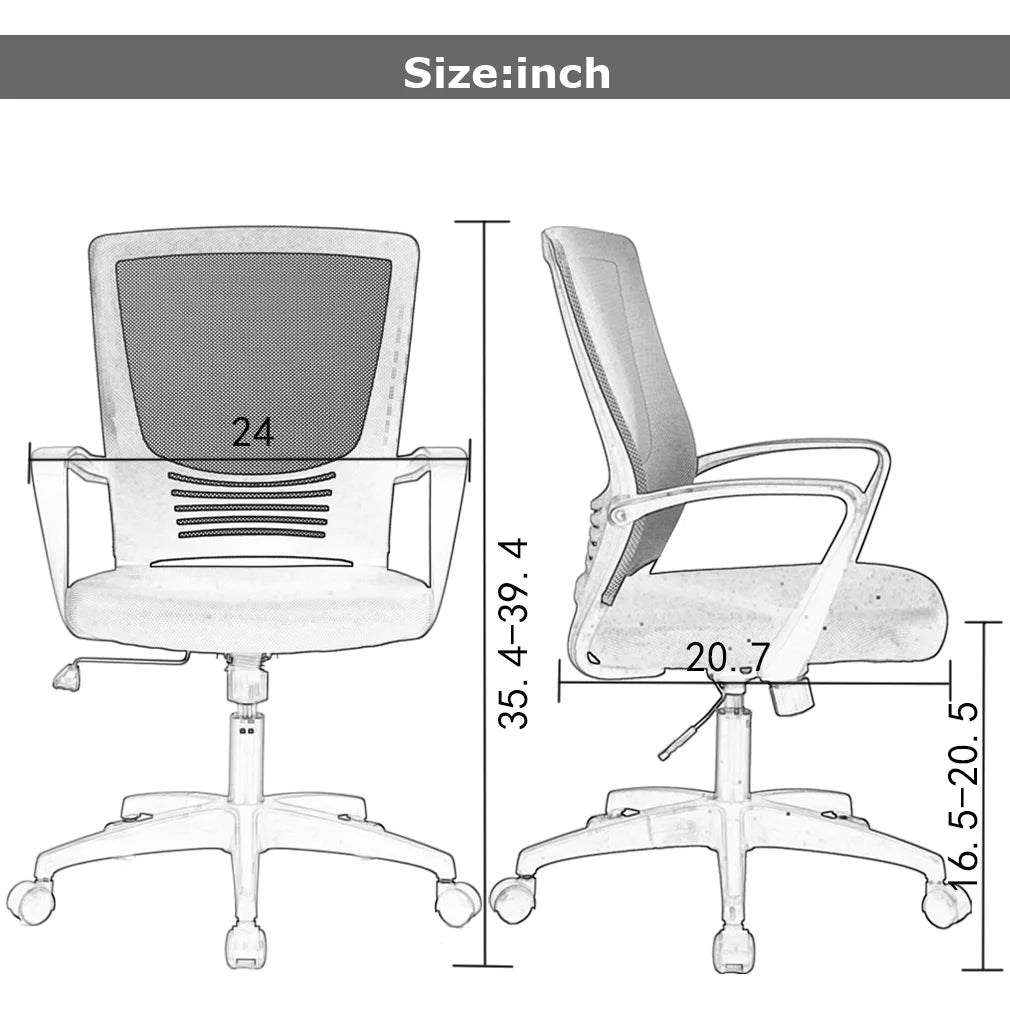 Blue Mesh Ergonomic Office Chair G98239