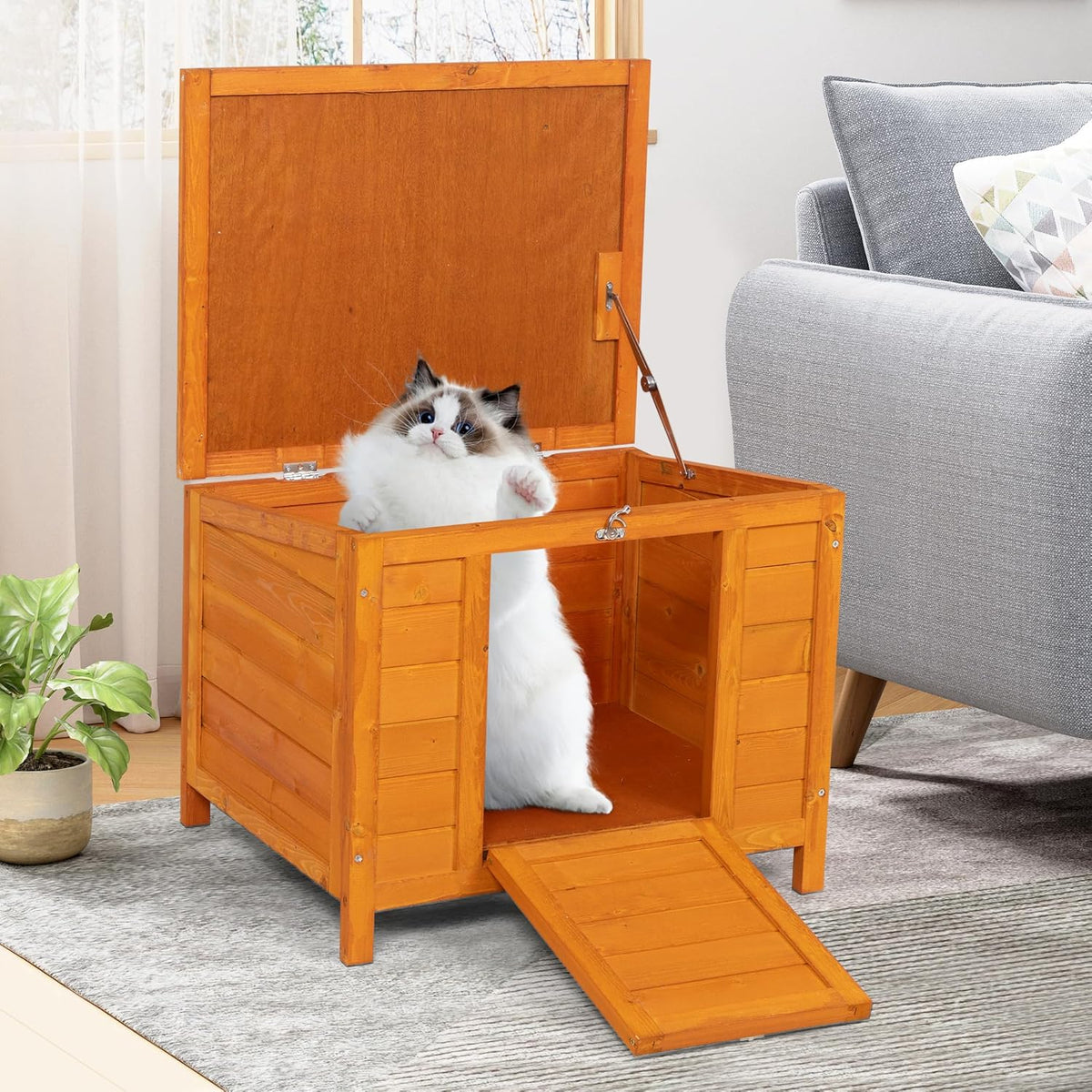 Natural Wooden Small Animal House P5119