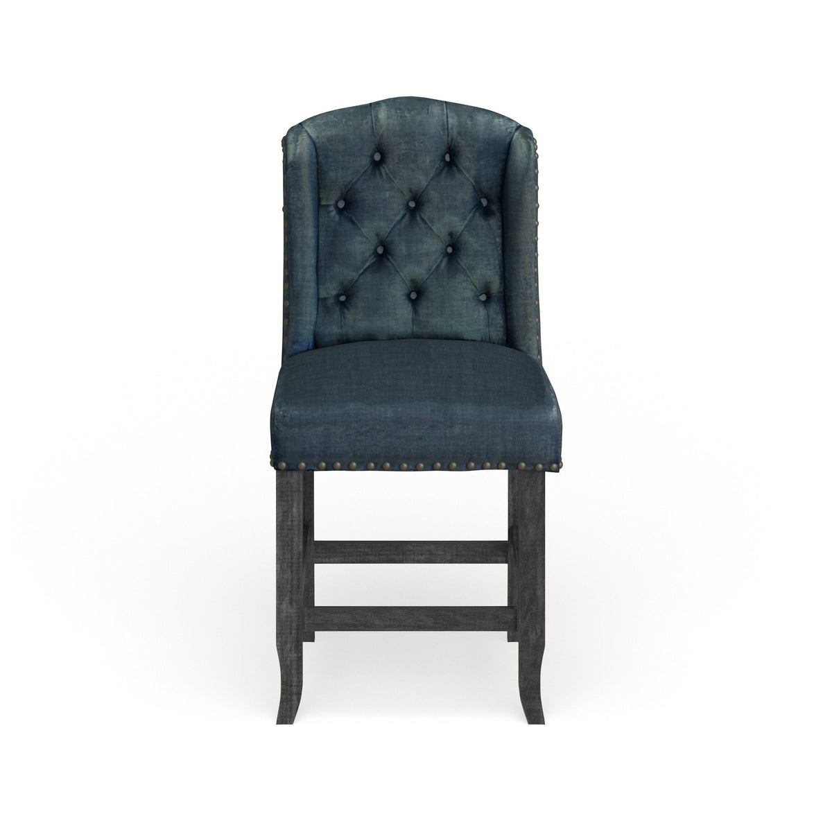 Dark Blue Counter Height Stool Set of 2 R26864