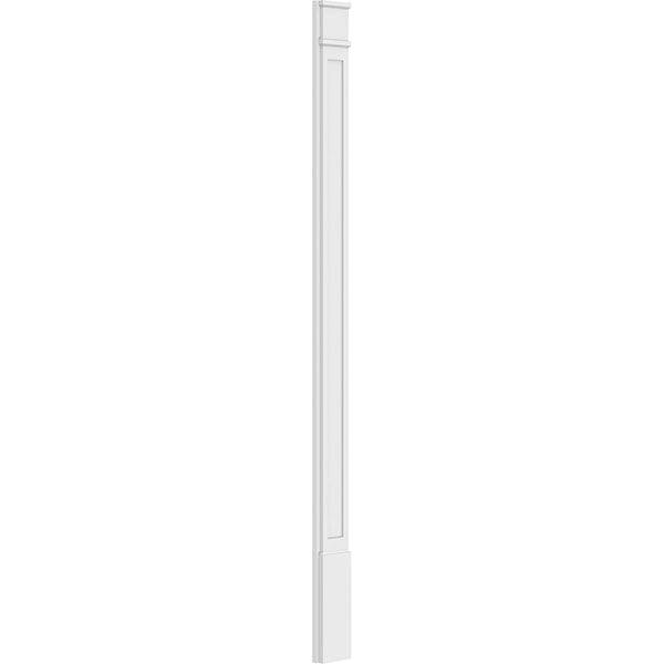 Flat Panel PVC Pilaster with Decorative Capital and Base (Pair) C5212
