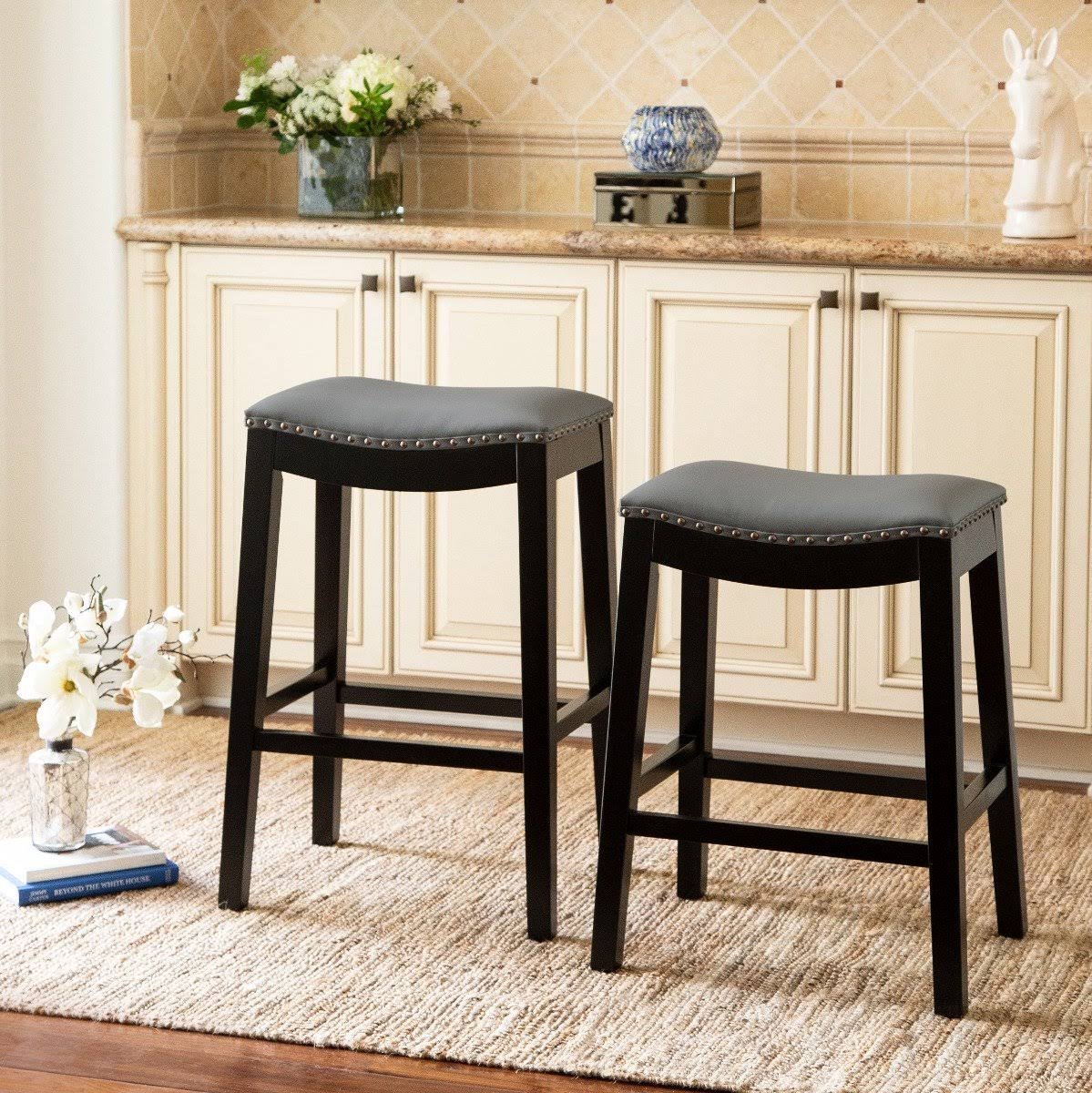 Teal Bonded Leather Counter Stool X148302