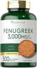 Fenugreek Capsules 300 Count Non-GMO Gluten Free B160