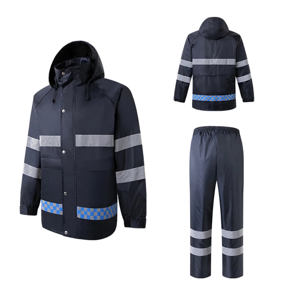 High Visibility Reflective Waterproof Hooded Raincoat XXL F692793