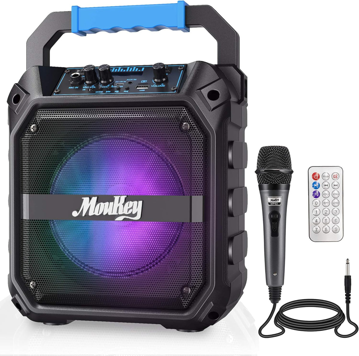 Portable Karaoke Machine with Bluetooth PA Speaker and Microphone C23720