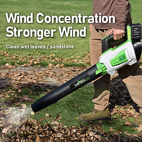 40V 135MPH 530CFM 5 Speeds Cordless Leaf Blower with 3 Tube Nozzle C589