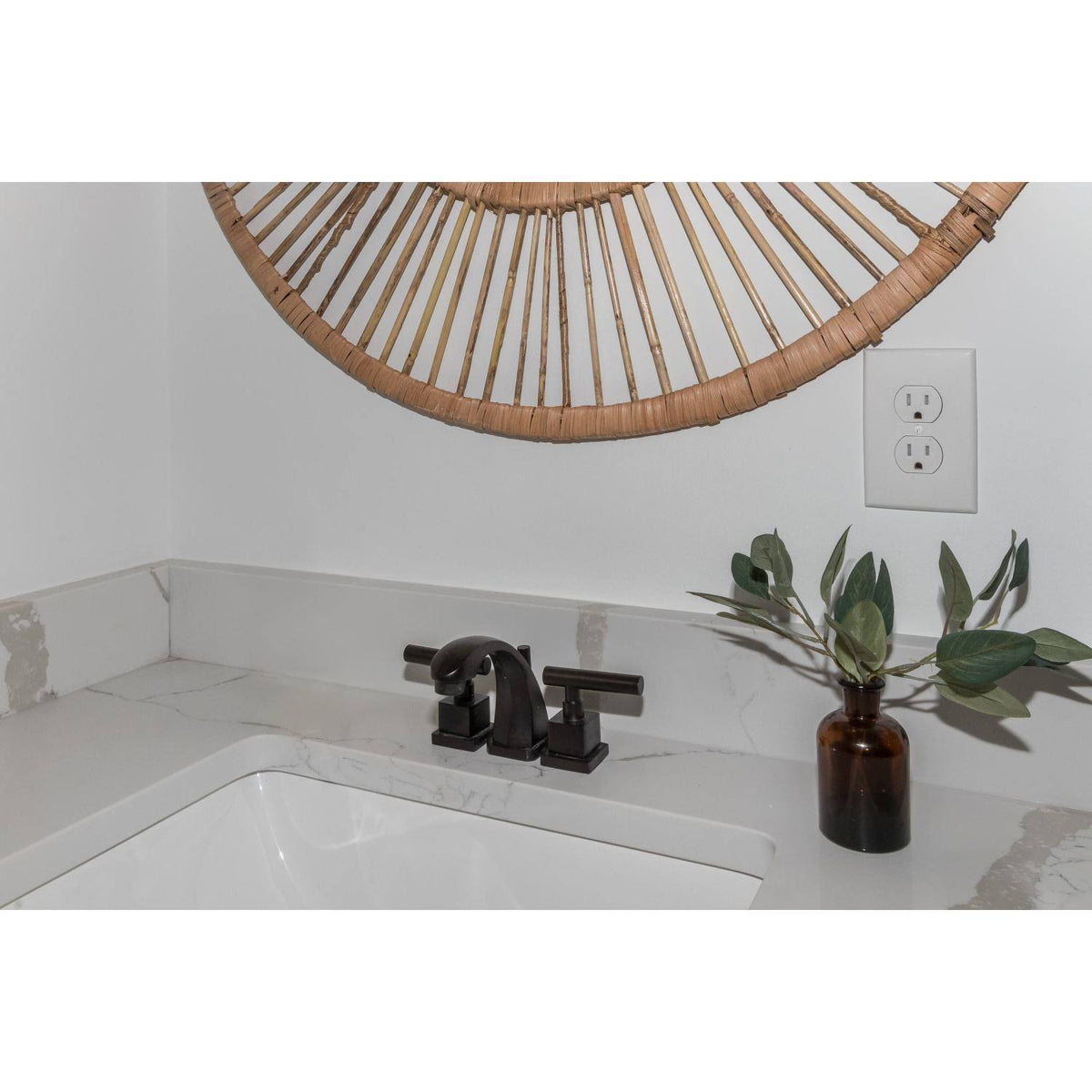 Oil Rubbed Bronze Mini Widespread Lavatory Faucet with Pop-Up W591667