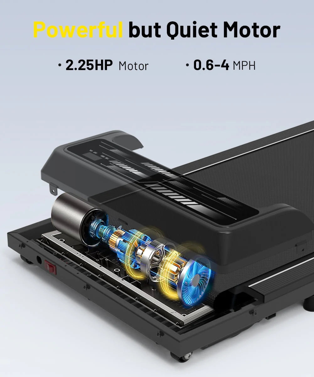 Black Portable Walking Pad Treadmill Y993061