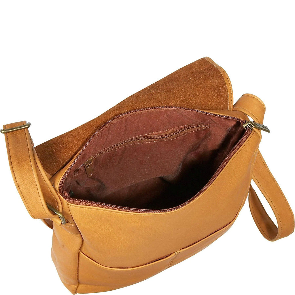 Tan Leather Over-Shoulder Flap Bag L44932