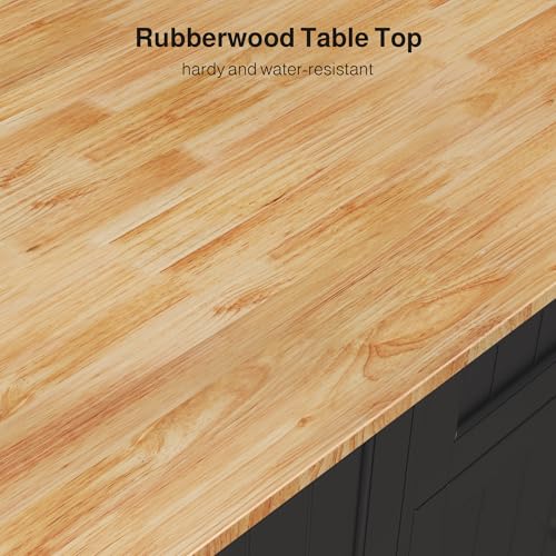 White Kitchen Island with Drop Leaf and Storage L273376