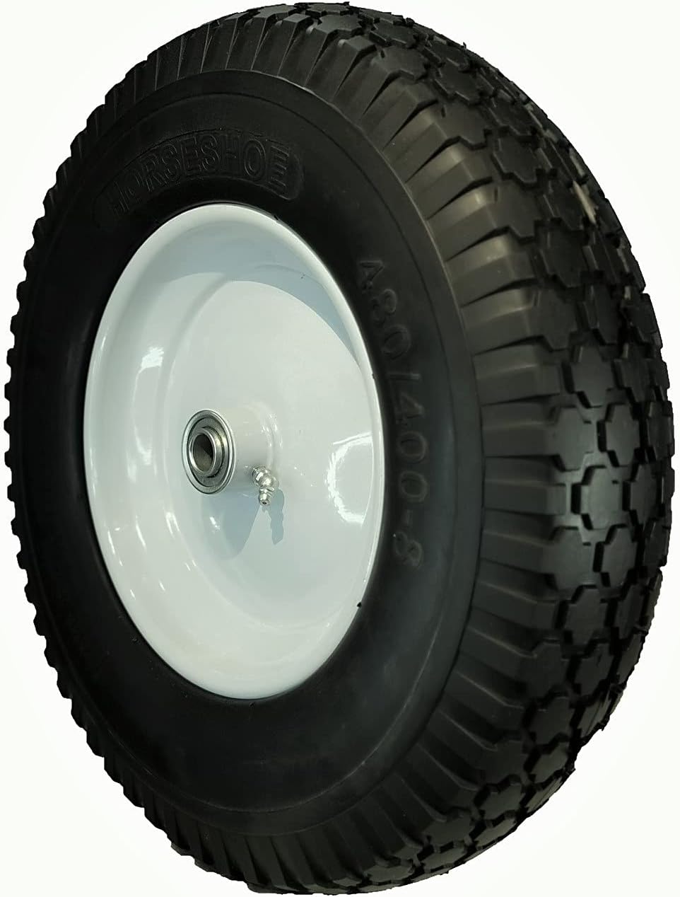 Flat-Free 4.80/4.00-8 Universal Wheelbarrow Cart Wheels with Grease Fitting I14989