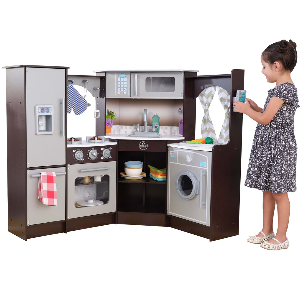 Espresso Corner Play Kitchen with Lights & Sounds K92849