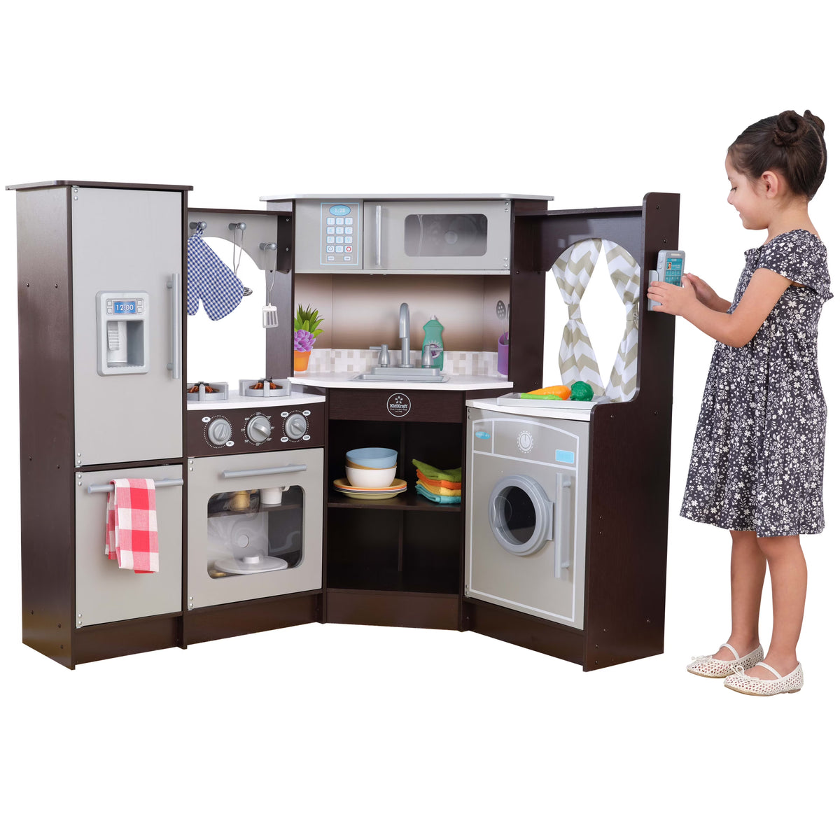 Espresso Corner Play Kitchen with Lights & Sounds K92849