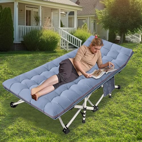 Oversize XXL Camping Cot with Mattress and Carry Bag X880647