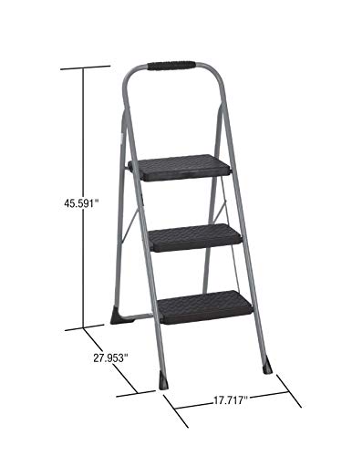 Gray Steel Step Stool A48080