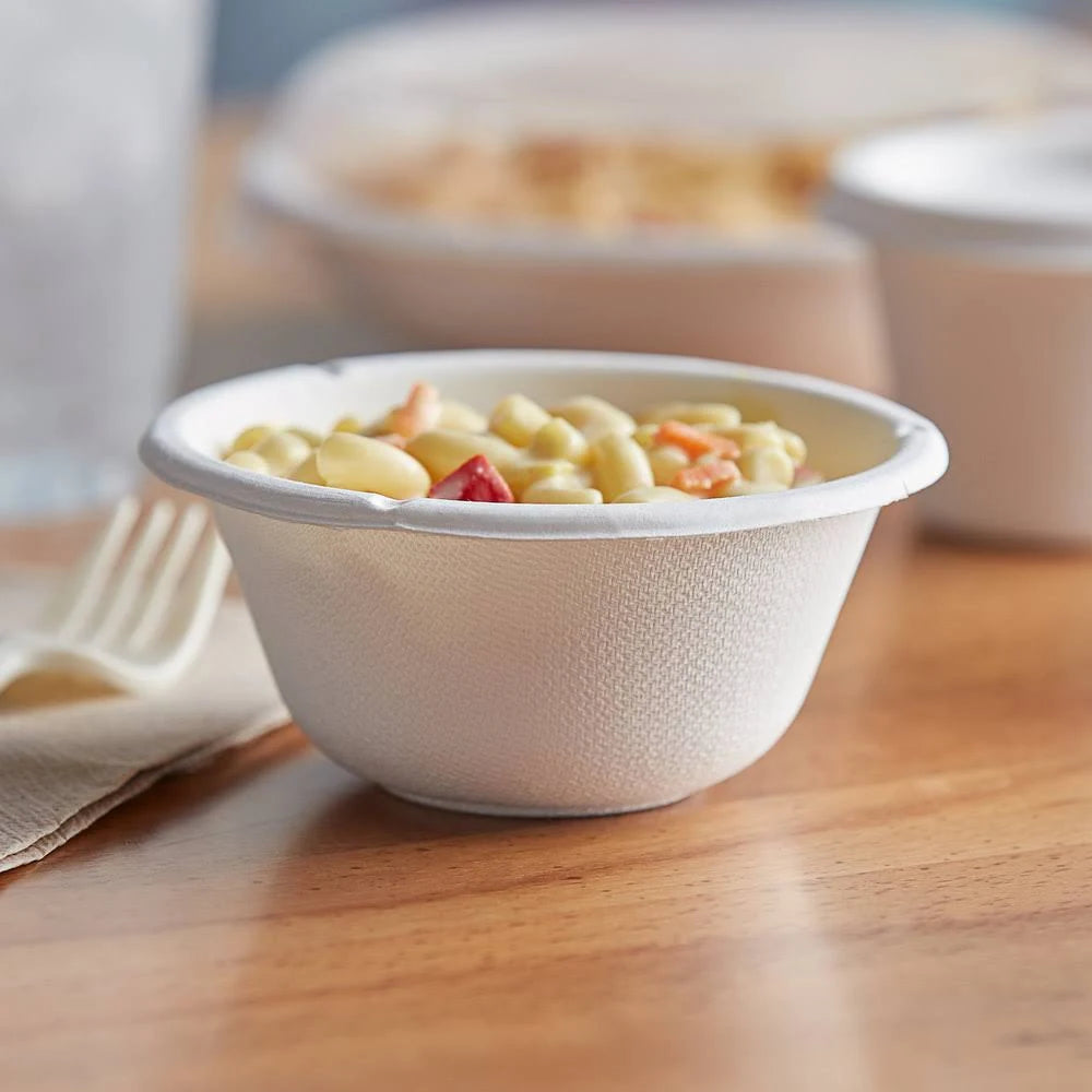 Compostable Sugarcane 8-Ounce Coupe Bowls F6567