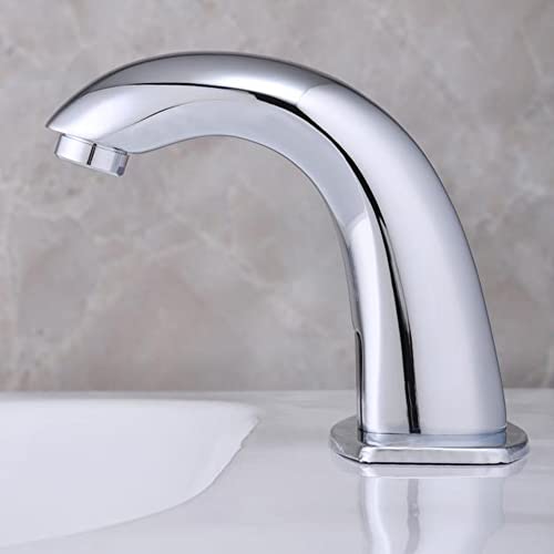 Commercial Automatic Sensor Touchless Bathroom Sink Faucet with Mixer Valve Control Box and Deck Plate N9241