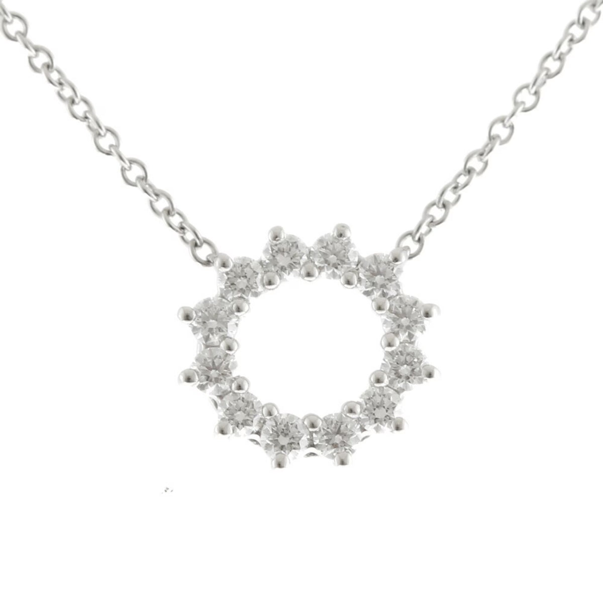 Tiffany Open Circle Diamond Necklace Pt950 Platinum D286845