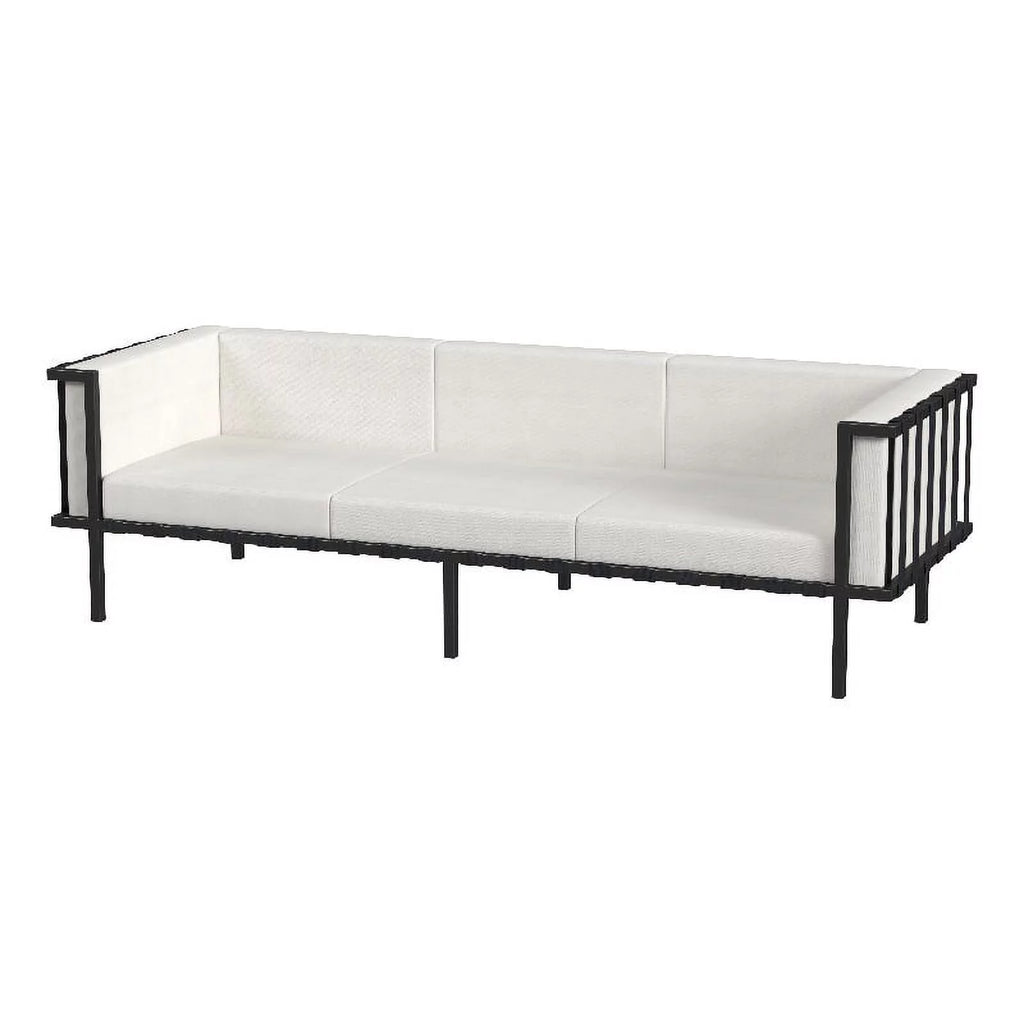 Black and White Outdoor Patio Sofa L40830