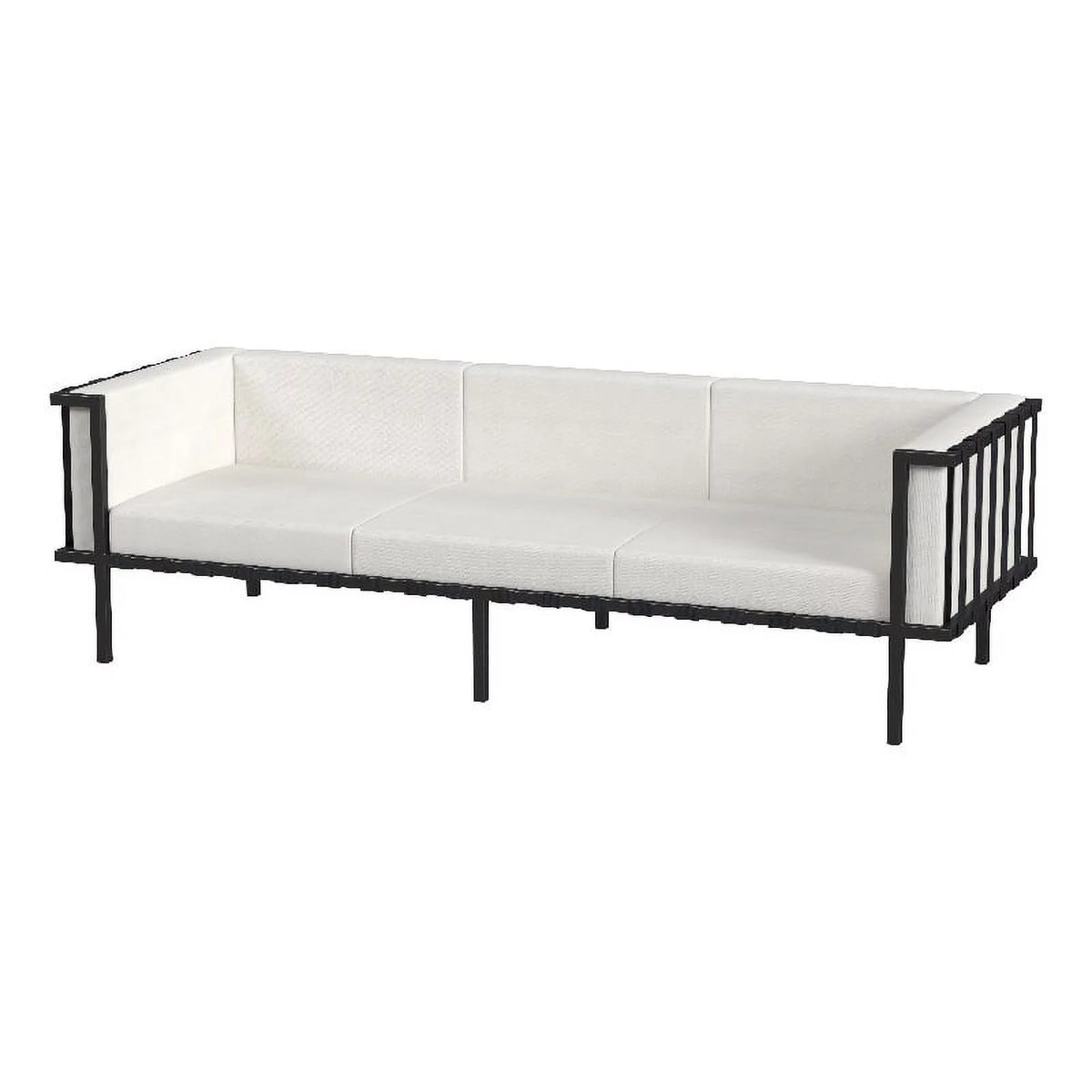 Black and White Outdoor Patio Sofa L40830