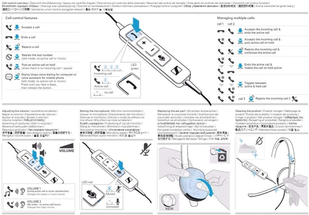 Double-Sided Binaural Headset with Noise-Cancelling Microphone U302