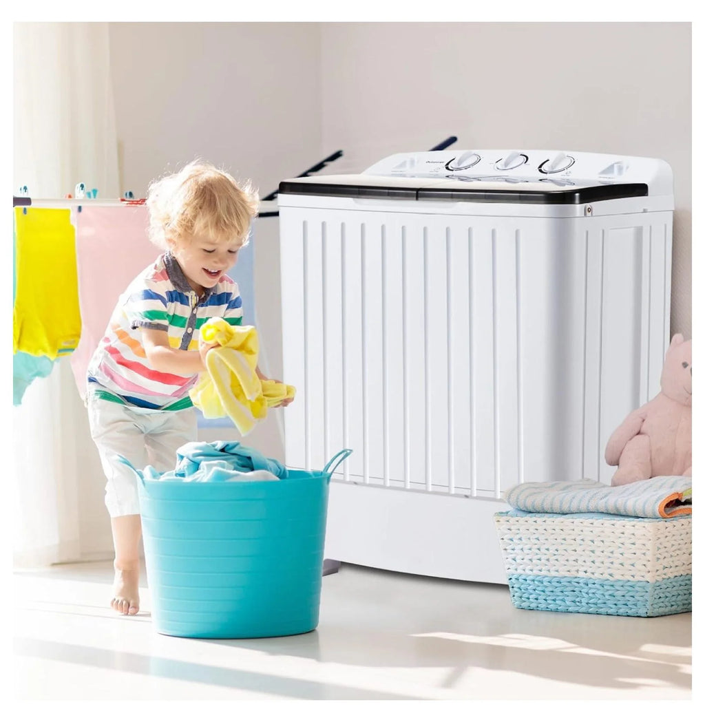 Portable Mini Tub Washer and Dryer Combo 20 lbs Black F85430