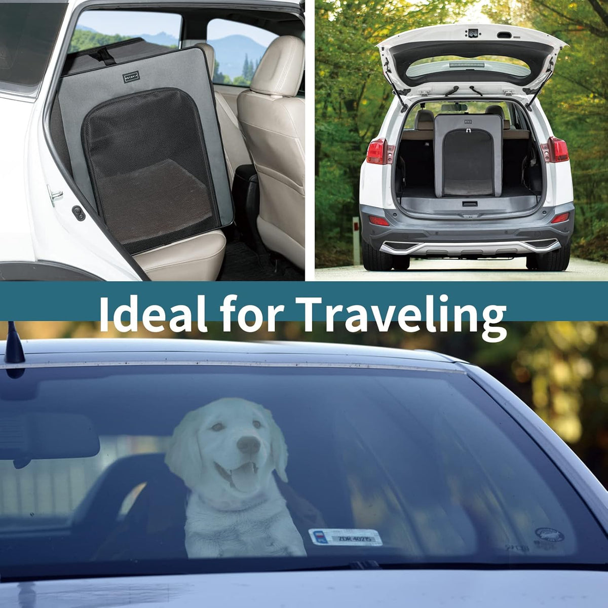 Collapsible Medium Dog Travel Crate Pack of 2 O254013
