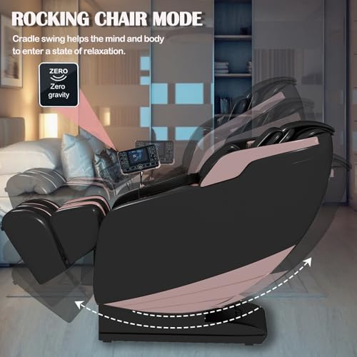 Black Full Body Zero Gravity Massage Chair with Heat and Foot Rollers F200