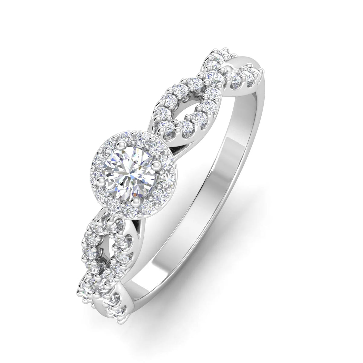 1/2 Carat TW Diamond Engagement Ring in 10k White Gold I938643
