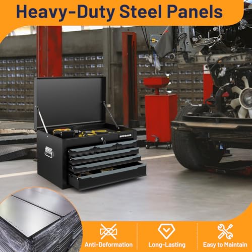 5-Drawer Rolling Steel Tool Chest with Lockable Wheels W602221