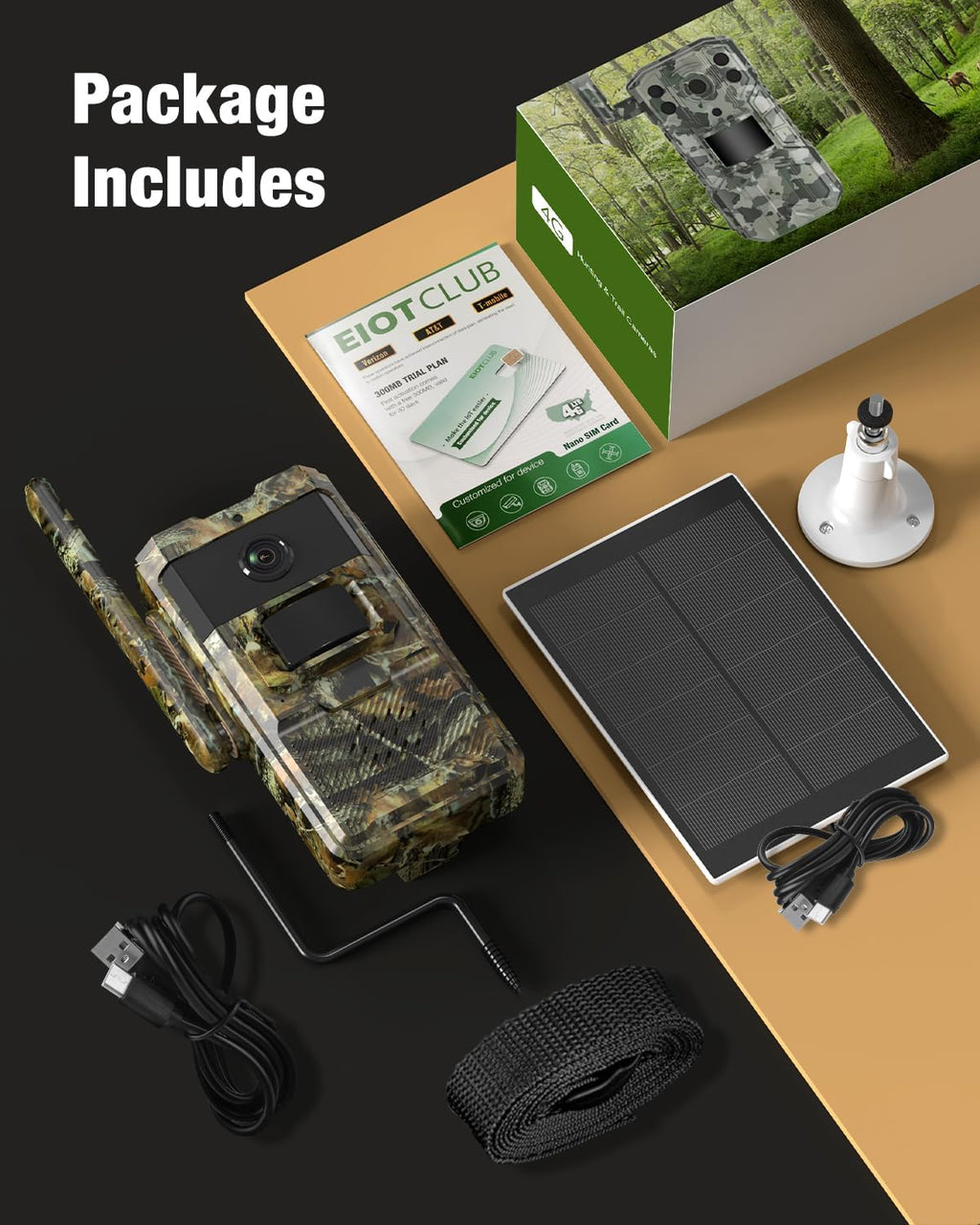 4G LTE Cellular Trail Camera with Solar Power L363