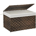 Brown Woven Storage Basket with Lid, 27.7 Gallon W3974