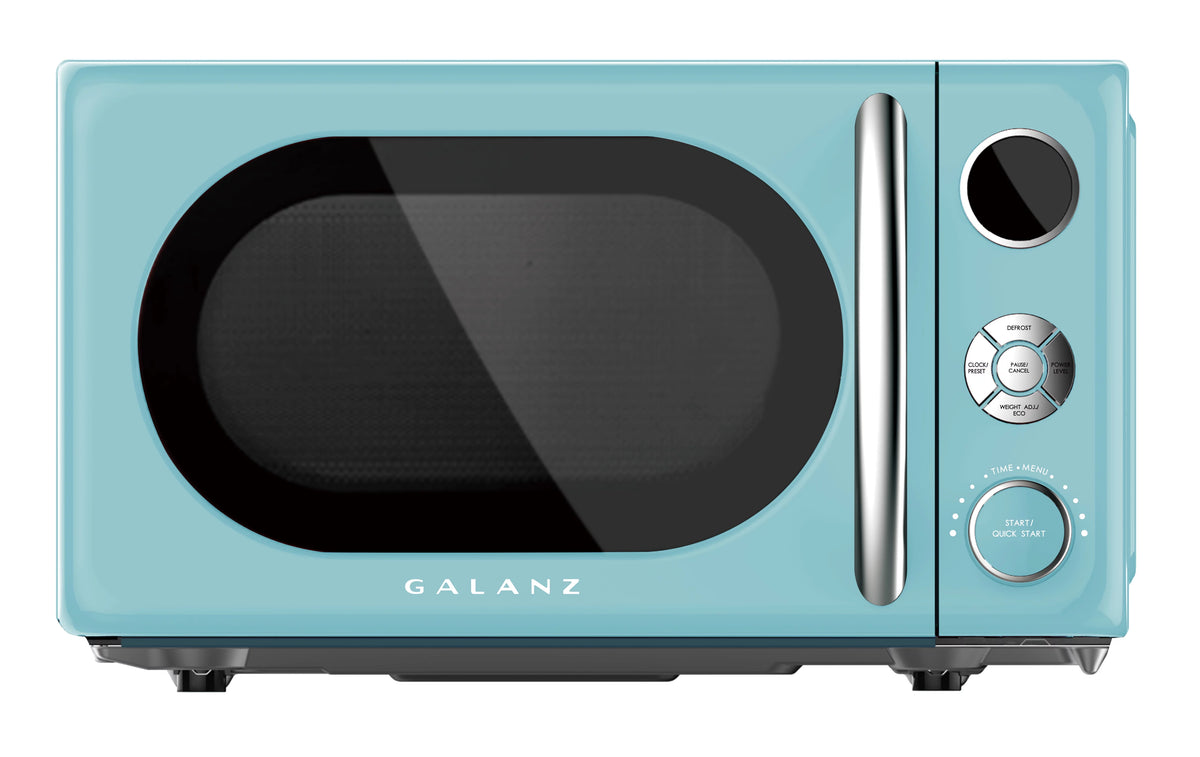 0.7 Cu ft Retro Countertop Microwave Oven, 700 Watts, Blue H848306