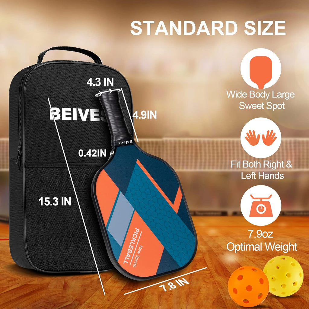 Set of 4 Lightweight Pickleball Paddles with Carry Bag D61811